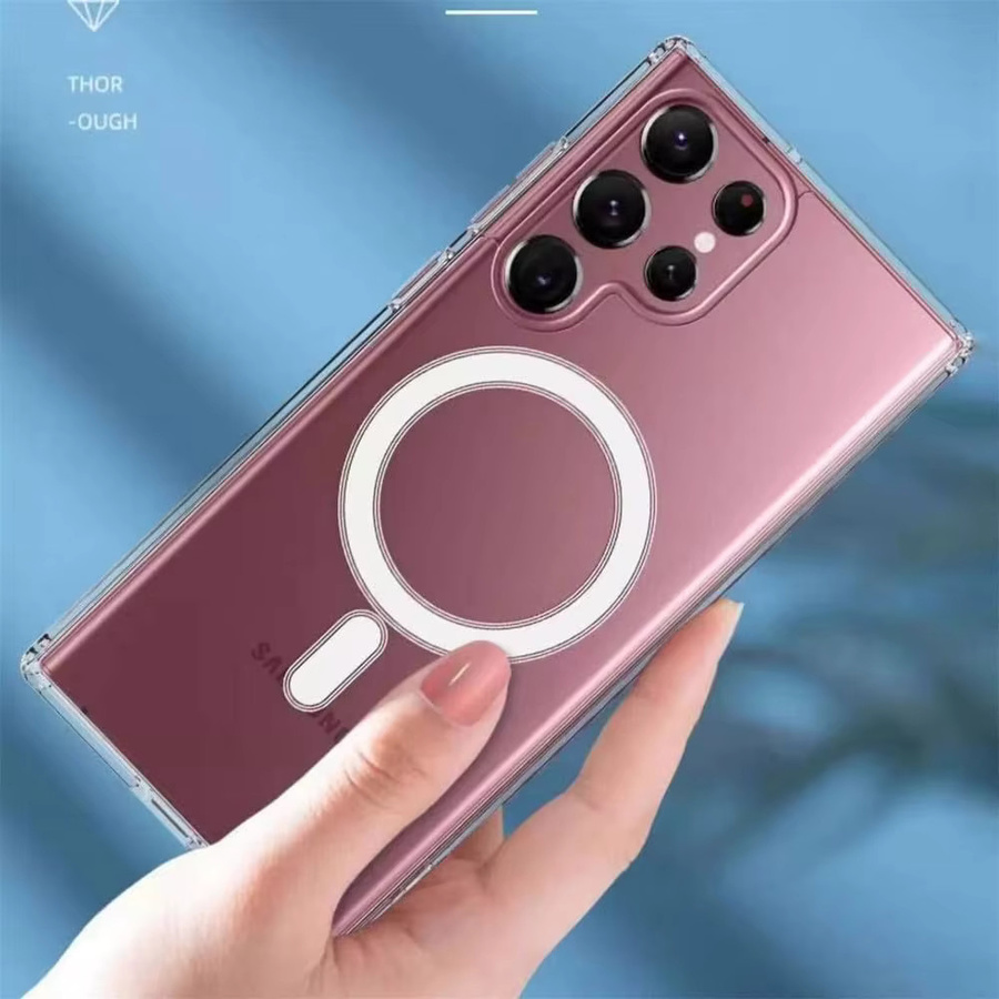 DIXSG Transparente Acryl-Hülle mit Magnetfunktion für Samsung Galaxy S26 S26 Ultra S26 Plus S25 Ultra S24 S23 S22 Ultra - Bild 1