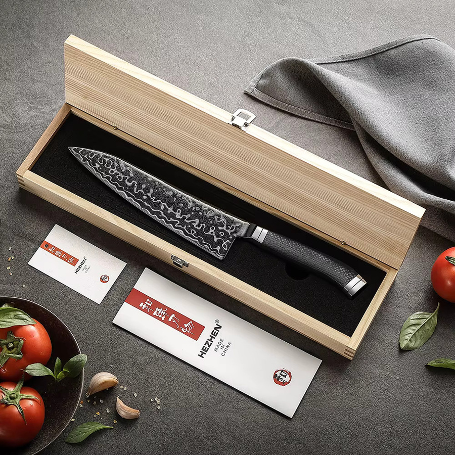 HEZHEN Kochmesser aus BÖHLER M390 Pulverstahl für Profiköche, 21,08 cm - Bild 4