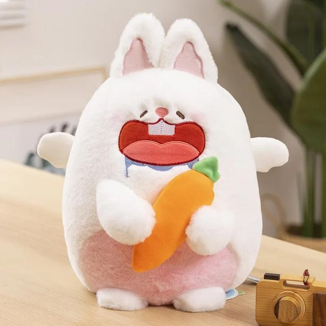 Yiran Health & Beauty Süßer Kleiner Kater Und Kleines Kaninchen Kissenpuppe, Plüschtier, 45cm - Bild 1