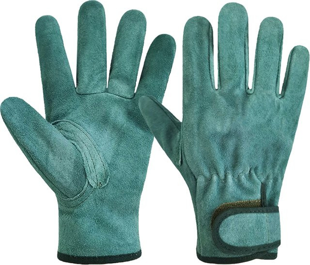 Lederhandschuhe zum Schweißen in Grün - Bild 1
