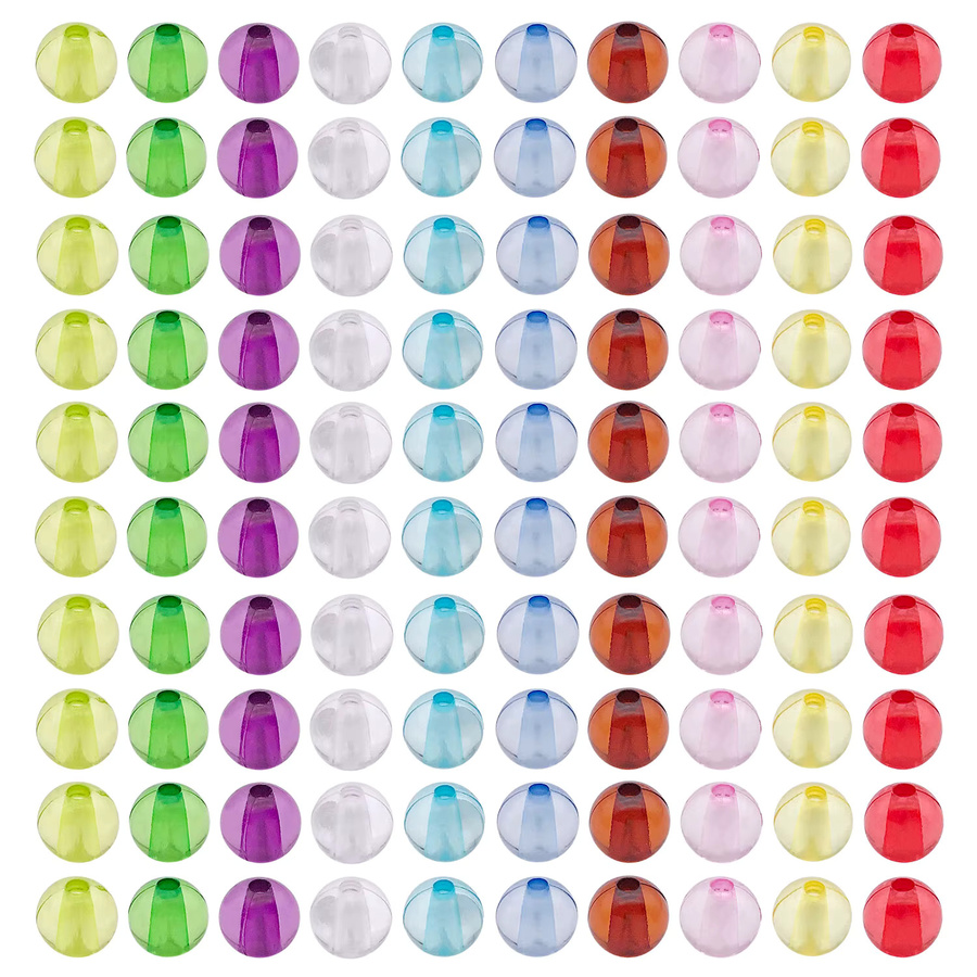 Acrylperlen Kürbis, 8mm, Halbtransparent, Unisex - Bild 2