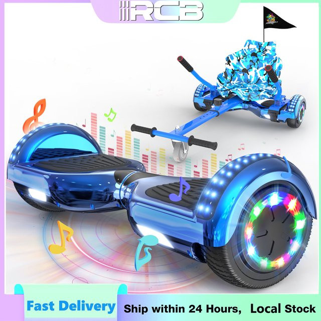 RCB Hoverboard mit Hoverkart, Elektrisches Hoverboard, 6,5-Zoll, LED-Reifen - Bild 1