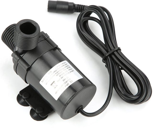 Mini DC bürstenlose Wasserpumpe für Solar-Warmwasserbereiter, 24V, Schwarz - Bild 1