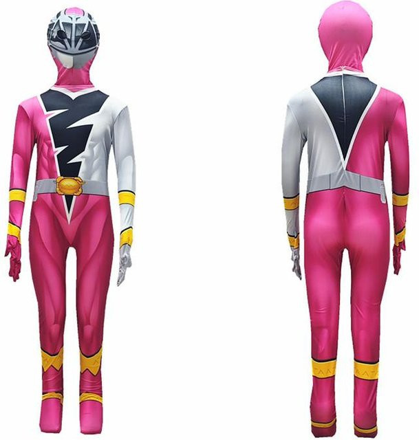 Superhelden Rangers Team Overall Maske Kleidung Set, Cosplay Kostüme, Rosa - Bild 1