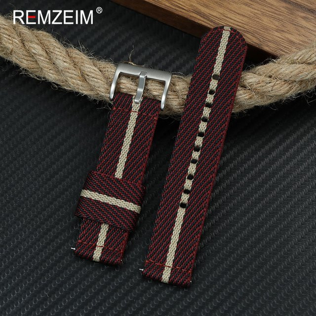 REMZEIM Uhrenarmband Nylon, Herren, 20mm 22mm - Bild 1