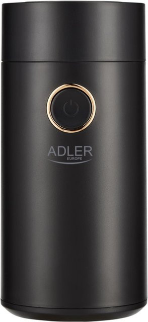 Elektrische Adler Kaffeemühle 150 W in Schwarz/Gold für Kaffee, Gewürze und Nüsse mit 75 g Fassungsvermögen - Bild 1