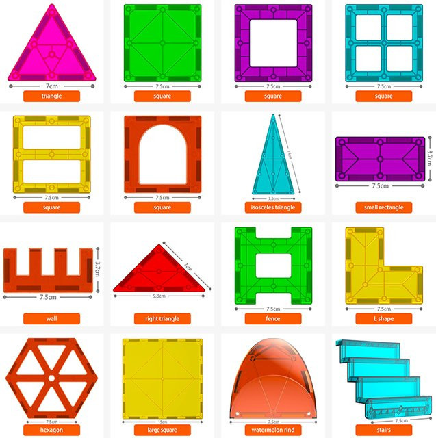 VINEDI Magnetische Bausteine Montessori Lernspielzeug für Kinder als kreatives Konstruktionsset - Bild 1