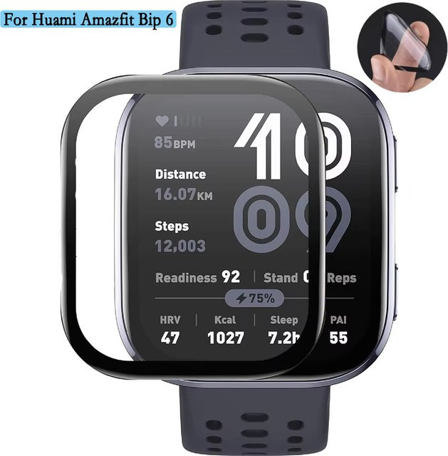 Huami Amazfit Bip 6 Displayschutzfolie, Silikon, transparent - Bild 1