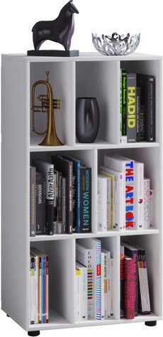 VCM Regal Wotino in Weiss mit Holzstruktur-Nachbildung, B/H/T: 40 x 114 x 60 cm - Bild 1