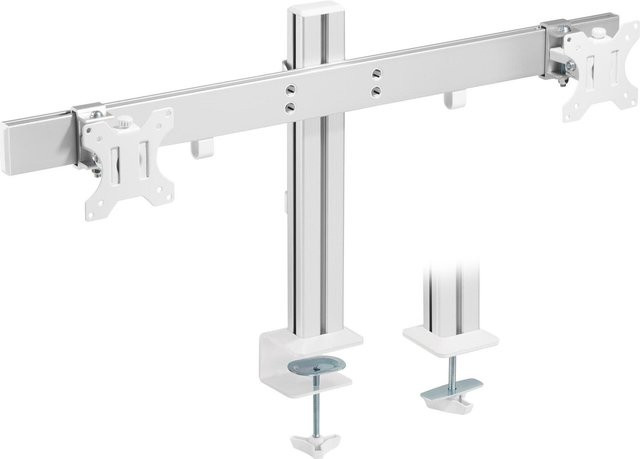 InLine Aluminium Monitor-Tischhalterung für 2 Monitore bis 32 Zoll, Farbe: Silber/Grau - Bild 1