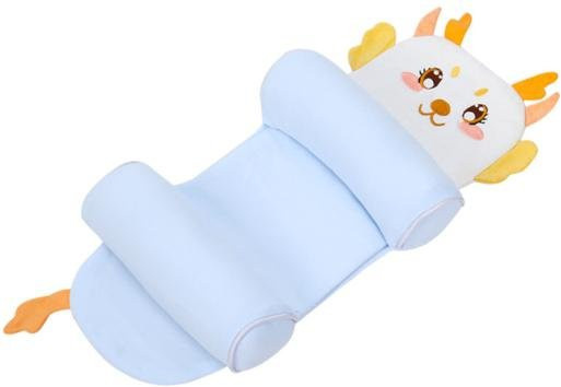 Yousheng Baby Stützkissen für Neugeborene 0-12 Monate, atmungsaktives Säuglingskopfkissen aus Baumwolle und 3D-Mesh, Dinosaurier Design, Blau - Bild 1