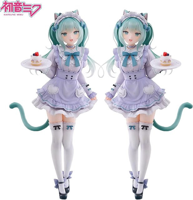 Bandai Hatsune Miku Anime-Figur, Actionfigur, mit Katzenohren, 23cm - Bild 1