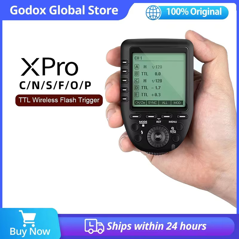 Godox Xpro Funkblitzlöser 2.4G TTL für Canon Nikon Sony Fuji Olympus Pentax in Schwarz - Bild 2