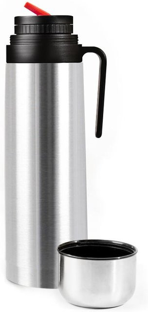 Yiran Furniture Yerba Mate Edelstahl-Thermoskanne wärmeisoliert in Grau, 1000 ml - Bild 1