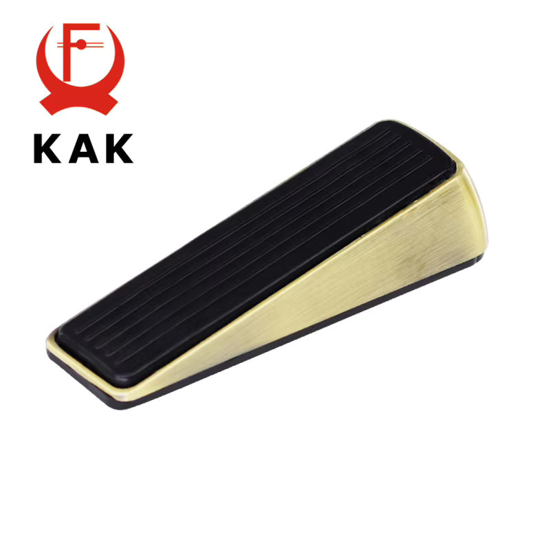 KAK Nagelfreier Türkeilstopper aus Zinklegierung mit Gummi, versteckter Türhalter in Gold, Schwarz oder Silber - Bild 3