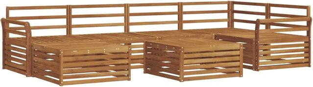 vidaXL Outdoor-Sofagarnitur 7-teilig aus Akazienholz in Braun - Bild 1