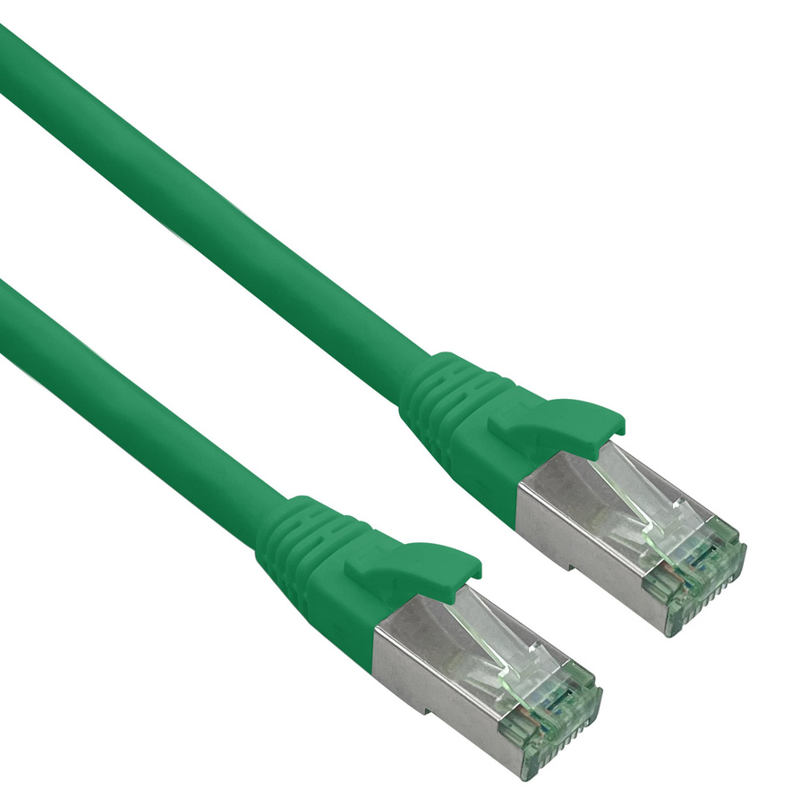 Herweck Helos Patch-Kabel Cat7 S/FTP RJ-45 auf RJ-45 Grün, Länge: 30 m - Bild 1