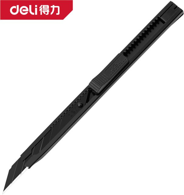 Deli Universal-Cuttermesser in Silber mit einziehbarer 9mm Snap-Off-Klinge für Büro und Heimgebrauch - Bild 1