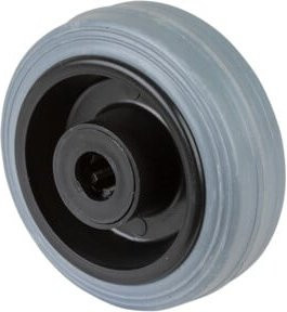 BS Rollen Rad B46 in Grau mit 80 mm Raddurchmesser und 12 mm Achsdurchmesser für bis zu 50 kg Tragkraft - Bild 1