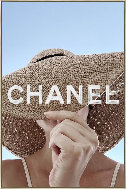HOLIDAY CHANEL Bild in Sandfarben und Beige aus Glas und Kunststoff, Breite: 120,0 cm, Höhe: 80,0 cm, Tiefe: 3,6 cm - Bild 1