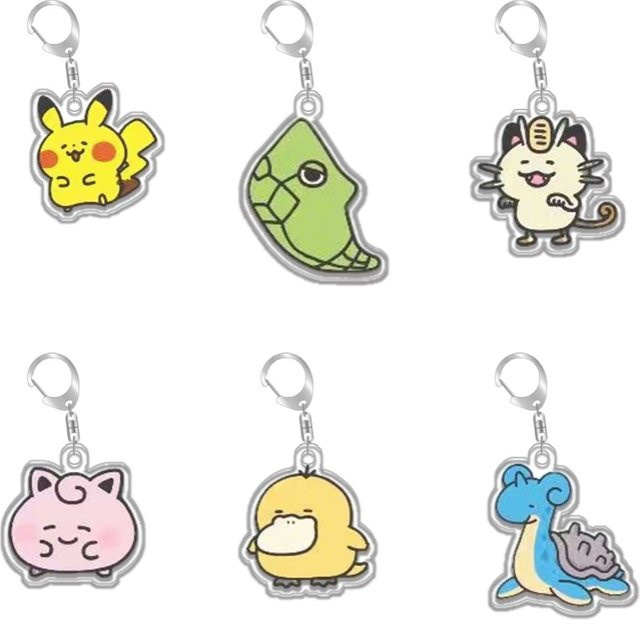 Keeppley Pokémon Snorlax Slowpoke Pidgey Lapras Vulpix Onix Exeggutor Schlüsselanhänger, Kunststoff - Bild 1