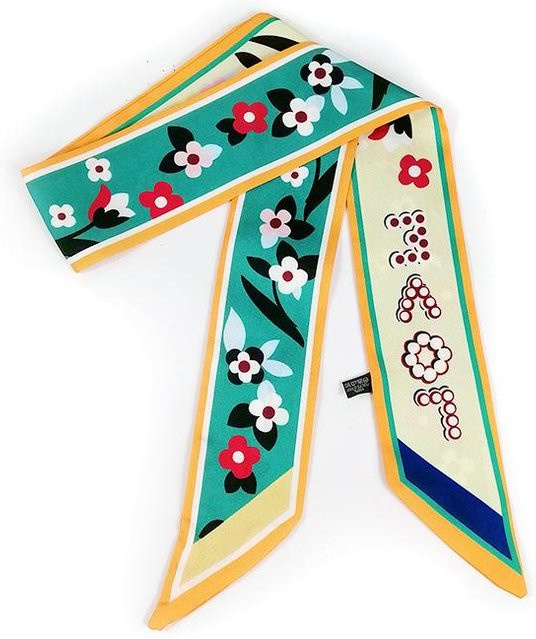 Seidenschal, blau, 90*5.5cm, Unisex - Bild 1