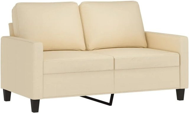 vidaXL 2-Sitzer-Sofa in Beige mit Stoffbezug und Metallrahmen, Breite: 120 cm, Tiefe: 80 cm, Höhe: 77 cm - Bild 1