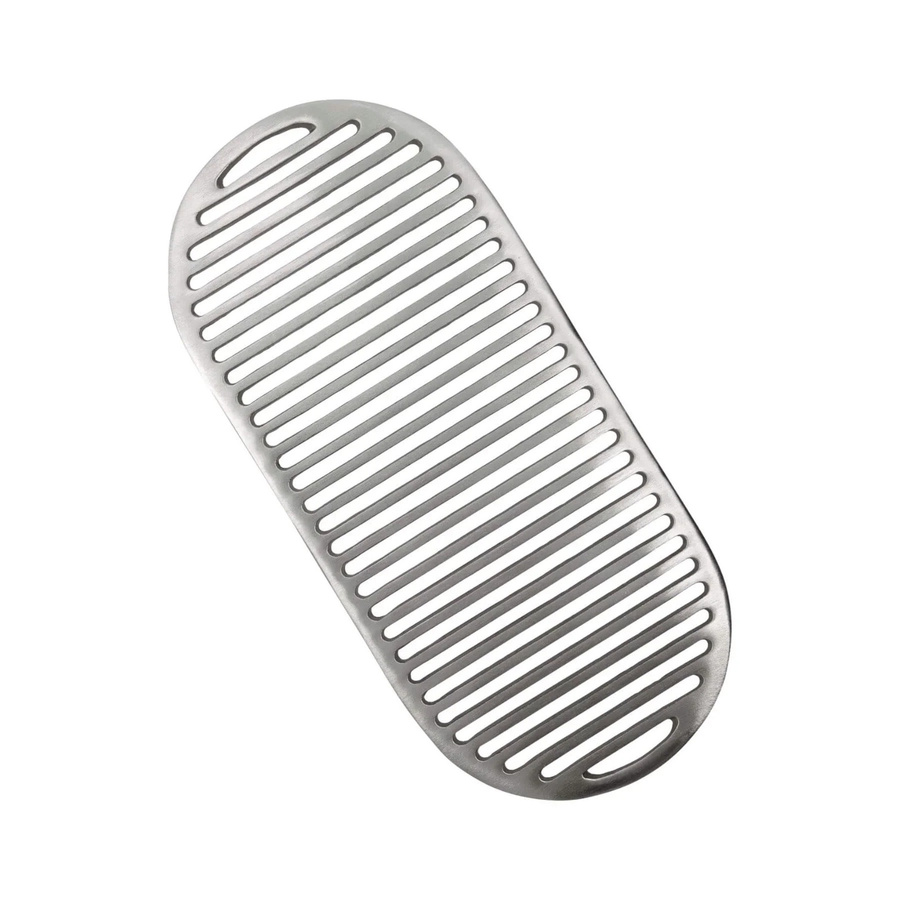 House Doctor Untersetzer Esme aus Metall in Silber, oval, B: 35,5 cm, T: 16 cm, H: 2 cm - Bild 1