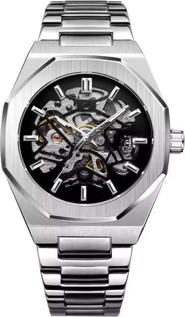Forsining Armbanduhr Automatik, Edelstahl, Schwarz, Herren - Bild 1