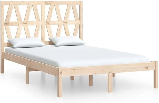 vidaXL Massivholzbett aus Kiefer in Braun, B/T/H: 120 x 200 x 125,5 cm - Bild 1