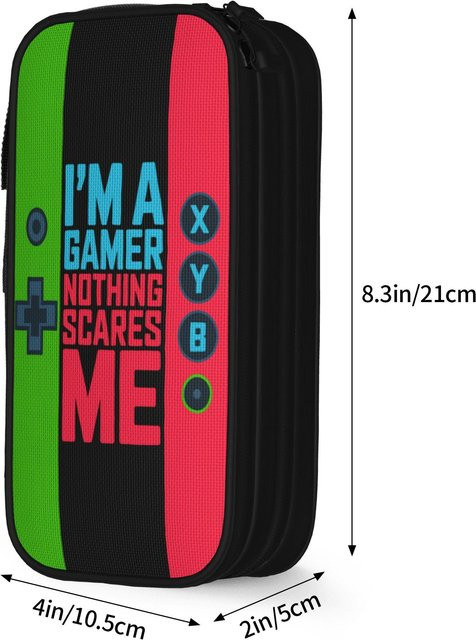 Fancy Style Studio Gamer Federmäppchen mit großem Fassungsvermögen für Schüler, Mehrfarbig - Bild 1