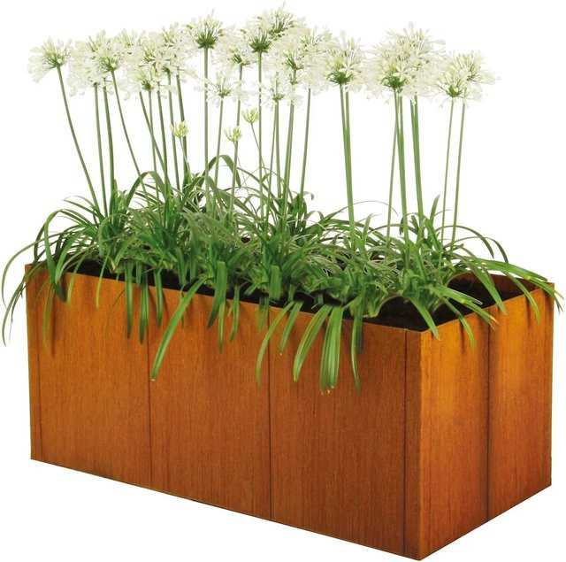 bellissa Hochbeet Bausatz PANNELLO 80M aus Corten Stahl in Braun, B/T/H: 116 x 80 x 80 cm, modularer Pflanzkasten - Bild 1