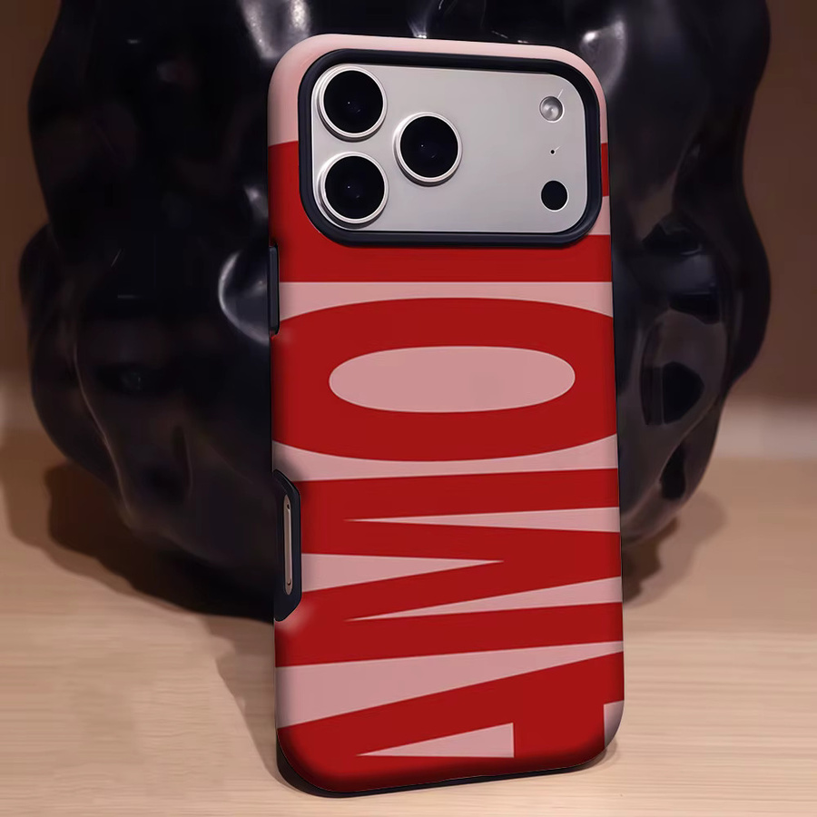 Potdemiel Robuste Handyhülle mit Magnetfunktion für iPhone 17 16 15 14 13 Pro Max Plus in Rosa-Rot - Bild 3