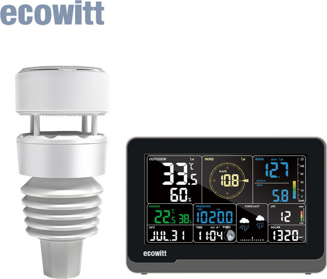 Ecowitt WS3901 WLAN-Wetterstation zur Messung von Temperatur, Luftfeuchtigkeit, Windgeschwindigkeit, Windrichtung, Niederschlag und UV-Licht mit IoT-Unterstützung - Bild 1