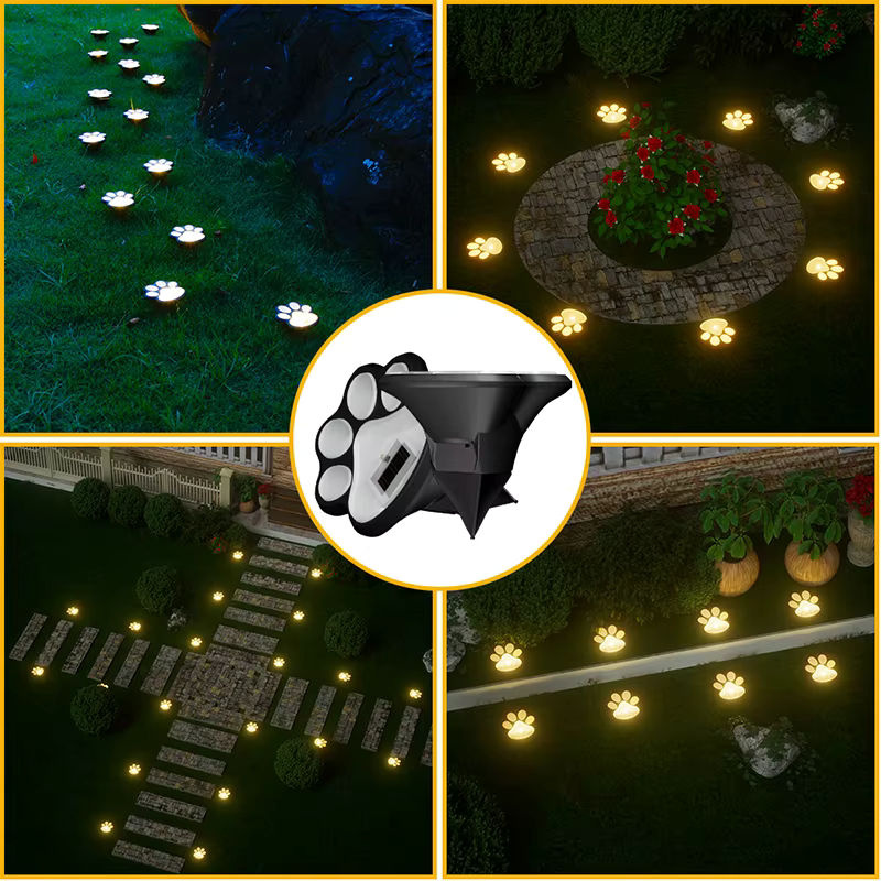 SHENZHITECH Solar LED Outdoor Gartenleuchten im Krallen-Design, 4er-Set, Schwarz, Warmweiß, mit Dämmerungssensor für Garten, Patio und Camping - Bild 6