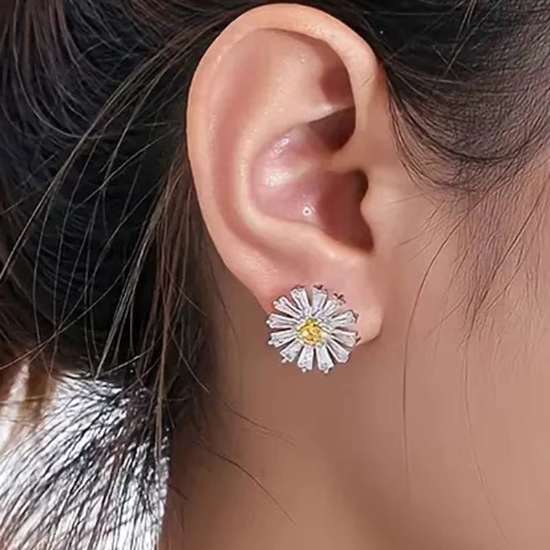 Huitan Ohrstecker, Gold, Zirkonia, Damen - Bild 2