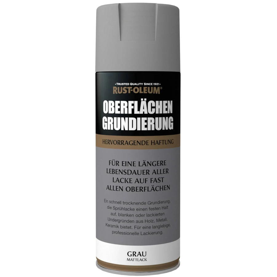 Rust-Oleum Oberflächengrundierung Sprühfarbe Grau für Holz, schnelltrocknend, 400 ml - Bild 2