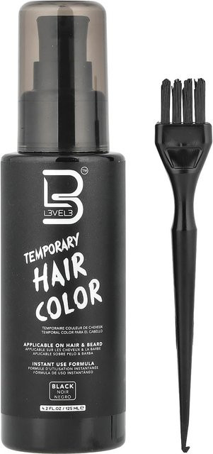 L3VEL3 Temporäre Haarfarbe, Schwarz, 125 ml - Bild 1