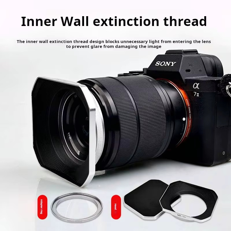 Sigma Quadratischer Lichtschutz für Sigma 18-50mm/56mm f1.4 und Fujifilm 15-45mm/16-50mm Objektive, Blendenweite: 62 mm, Schwarz - Bild 4