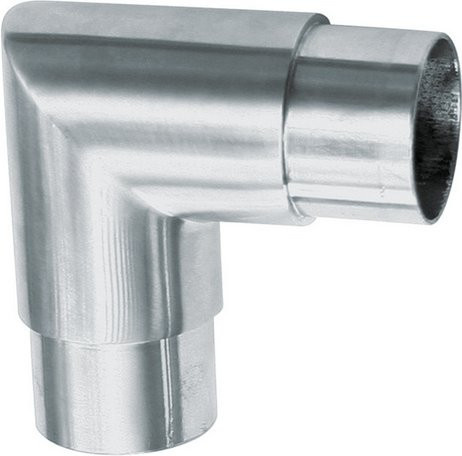 ALPERTEC Rohrverbinder Steckwinkel 90 Grad aus V2A Edelstahl in Grau Matt - Bild 1