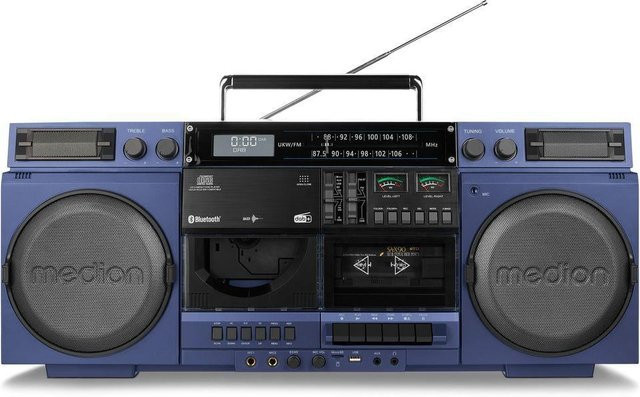 Medion LIFE P66538 Retro-Boombox in Blau - Bild 1