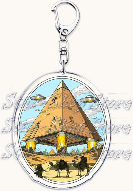 CHIC STUDIO Schlüsselanhänger Pyramide, White, Unisex - Bild 1