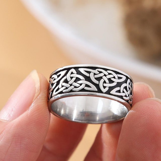 Yiran Jewelry Ring, Spiralknoten, 316L Edelstahl, Unisex - Bild 1