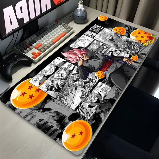 Bandai Dragon Ball Mauspad Goku Black Manga Design in Schwarz-Weiß für Gamer und Computer-Zubehör - Bild 1