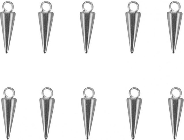 Halskettenanhänger Patronenform, Edelstahl, 10 Stück, Unisex - Bild 1