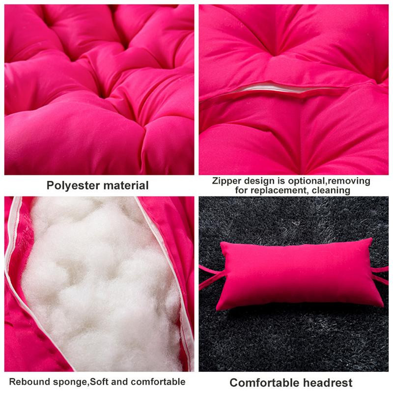 Rundes Papasan-Stuhlkissen aus Polyester in Violett - Bild 1