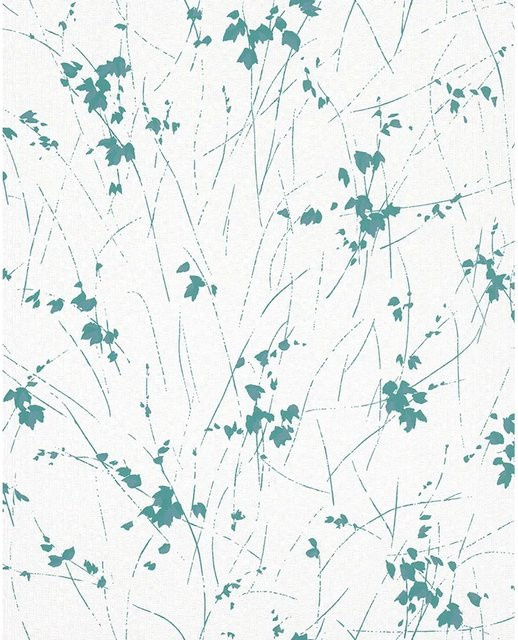 Marburg Vliestapete Floral Daphne in Weiß-Blau mit botanischem Muster - Bild 1