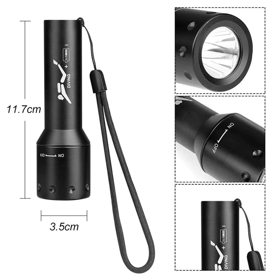 POCKETMAN Superhelle Unterwasser-Taschenlampe als wasserdichtes Tauchlicht mit hoher Lumen-Leistung - Bild 2