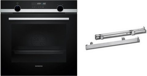 Siemens Einbaubackofen Set PQ579ABSHB bestehend aus HB578GBS3 und HZ538000 in Edelstahl - Bild 1
