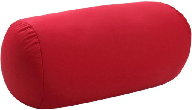 Rotes Nackenstützkissen mit Mikroperlen als Kissenrolle für Sofa, Büro oder Reisen - Bild 1